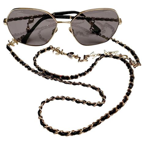 chanel eyeglasses chain|chanel rhinestone sunglasses.